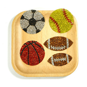 Retro Bóng Rổ Bóng Đá Kim Cương Motif Sticker sắt-<span class=keywords><strong>on</strong></span> sáng tạo hat Jersey Bóng Đính sửa chữa Hot <span class=keywords><strong>CZ</strong></span> pha lê Rhinestone vá - Product Image 4