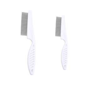 Peigne <span class=keywords><strong>anti</strong></span>-puces à dents fines pour animaux de compagnie, en acier inoxydable, auto-nettoyant, <span class=keywords><strong>anti</strong></span>-rayures, pour le démêlage et le toilettage des chats et des chiens, outil de retrait sûr - Product Image 6