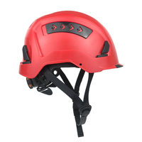 ANT5PPE Rouge Blanc Type II Classe C EN12492 Casque de sécurité ABS avec coussin en mousse pour la construction de bouches d'aération