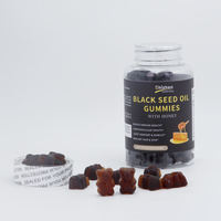 Gummies véganes d'huile de graines de cumin noir en gros sous marque privée OEM pour la minceur, la santé des cheveux et de la peau