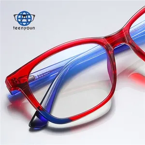 Teenyoun眼镜高品质弹簧金属铰链腿Oculos方形Tr90框架近视眼镜架儿童最新模式