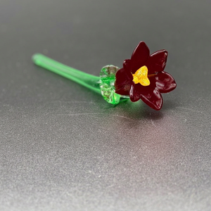 Decoración de Flores de Cristal Morado, Accesorio de Escritorio Hecho a Mano, Diseño Moderno, Pieza Única - Product Image 4