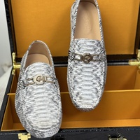 Chaussures en cuir de python 100% pour hommes, chaussures décontractées élégantes à semelle souple antidérapante, best-seller, offre spéciale