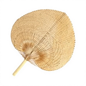 [DISPONIBLE] Éventail en bambou tressé peint à la main BLUE LOTUS Lucy (lot) |   Ventilateur de poche, objet de collection, décoration d'intérieur, cadeaux de mariage - Product Image 1