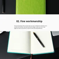 Carnet de notes/agenda A5 en cuir PU, style japonais et coréen, personnalisable, pour l'école, le bureau, les affaires, cadeau, papeterie, couverture rigide