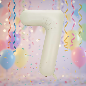 Party Love <b>Balloon</b> Number 7 Cream 100 Cm Birthday Party <b>Decoration</b> - Product Image 3