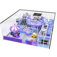 Parc de jeux interactifs personnalisé, centre de divertissement intérieur, équipement de jeux souples avec mur d'escalade, toboggan, piscine à balles, certifié CE ASTM EN