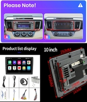 Autoradio GPS Android 9 pouces BQCC avec CarPlay, WiFi 4G/5G, cartes 3D mondiales pour RAV4 2012-2018