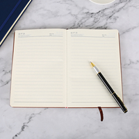 Journal scolaire Carnet personnalisable simplifié A5 en cuir Bloc-notes école couverture rigide personnalisé Petit Journal en cuir en cuir