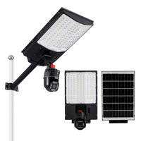 Réverbère solaire de sécurité extérieure avec caméra