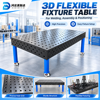 Table de soudage flexible 3D en acier Q355B robuste, traitement de surface nitruré, dimensions personnalisées, plateforme de fixation pour soudage