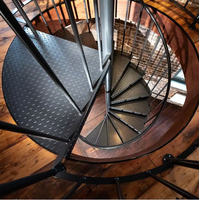 Pièces d'escalier en colimaçon personnalisées : Connecteurs de pilier, design simple, escalier quart de tour, escalier intérieur à faible coût