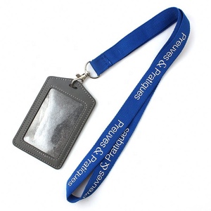 Cordon de porte-cartes d'identité en nylon PVC souple transparent Impression sérigraphie étanche Logo personnalisable Couleur personnalisée OEM - Product Image 1