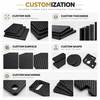 Feuille de composite carbone brillant à armature multiple, fabriquée sur mesure pour composants décoratifs, feuille de fibre de carbone