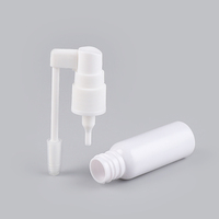 Espray de garganta de plástico blanco, botella de espray oral médico, múltiples especificaciones