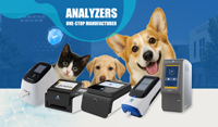 Kit de diagnostic fluorescent vétérinaire pour animaux de compagnie, kit de test T4, kit de réactifs de test de thyroxine canine pour les maladies de la thyroïde