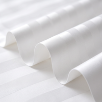 Tissu Jacquard Dobby 100% Coton, Largeur 280 cm, 300TC, Rayures Satinées de 1 cm pour Draps d'Hôtel, Housse de Couette