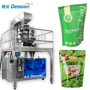 Machine de remplissage et d'emballage Doypack alimentaire entièrement automatique Machine à emballer les sachets de sucre et de sel Machine à emballer les sachets de biscuits et biscuits