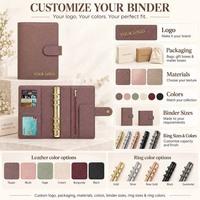 Carnet de budget A6 gaufré Hongbo 35 couleurs (noir/or/argent) avec anneaux, fermoir et feuille volante – Meilleure vente