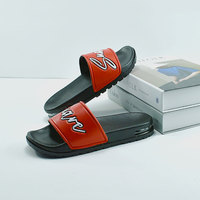 Sandales confortables de haute qualité, légères, imperméables, avec soutien de la voûte plantaire, coussin d'air, logo en caoutchouc 3D surélevé personnalisé