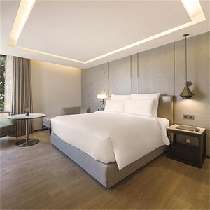 ชุดเฟอร์นิเจอร์ห้องนอนโรงแรมเชิงพาณิชย์ราคาคุ้มค่าชุดโครงฐานไม้แข็งแข็งแรงพร้อมหัวเตียงและตู้เสื้อผ้า - Product Image 3