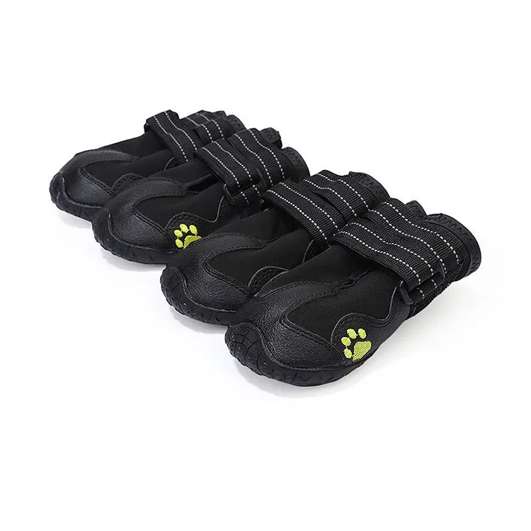 Amazon Hot Sale Color Waterproof Anti-slip Comfortable Pet Rubber Rain Boots Long Dog Shoes