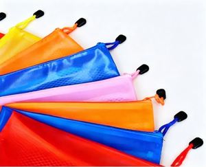 กระเป๋าใส่เอกสารแบบซิป PVC ตาข่ายกันน้ำ หลายขนาด A4 B5 A5 B4  รับทำโลโก้ สำหรับสำนักงานและโรงเรียน - Product Image 1