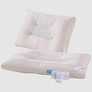 Oreiller en graines de Cassia, pur coton, rectangulaire, fermeté moyenne, soutien cervical pour enfant, aide au sommeil thérapeutique, noyau d'oreiller individuel, blanc - Product Image 1