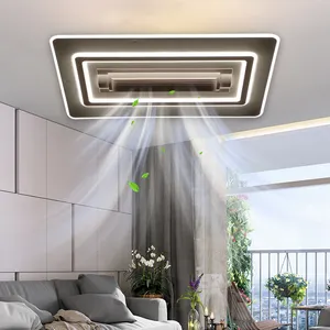 Tasarım üreticileri 3 renk değiştirme 240V fan lambası 42 "görünmez bıçakları led lamba ile ışıklı tavan fanı fan