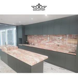 Norwegia putih rosa calacatta pink veined marmer top laminasi meja dapur atas meja rias wastafel kamar mandi meja makan