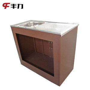 Meuble de cuisine en acier inoxydable, meuble sous évier en métal, armoire de cuisine en métal, étanche - Product Image 3