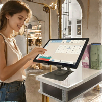 SwiftForce 10.1 İnç Android POS Sistemi Tablet Terminal Yazıcı Standı 360 Dönen Manyetik Montaj Uyumlu Bluetooth/WiFi