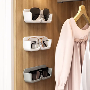 Support mural auto-adhésif pour <span class=keywords><strong>lunettes</strong></span>, présentoir à <span class=keywords><strong>lunettes</strong></span> de soleil tendance pour chambre à coucher, bureau, vestiaire, armoire, boîte organisateur de <span class=keywords><strong>lunettes</strong></span> - Product Image 2