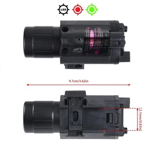 Compact Multi-Function Flashlight, Black Plastic Combo <b>Light</b> with Red Laser and <b>Remote</b> Pressure <b>Switch</b> for Tactical Use - Product Image 5