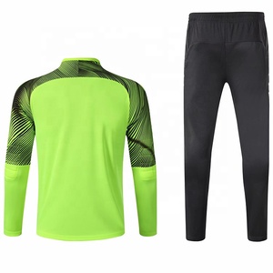 Fluoresent verde <span class=keywords><strong>portiere</strong></span> di <span class=keywords><strong>calcio</strong></span> jersey pianura <span class=keywords><strong>portiere</strong></span> camicia con pantaloni set di alta qualità manica lunga corredi della jersey di <span class=keywords><strong>calcio</strong></span> - Product Image 2