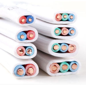 Câble Électrique Plat Très Flexible avec Gaine en PVC RVVB, Fils de Cuivre 2*0.3 0.5 0.75 pour Alimentation - Product Image 1