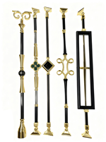 Style de luxe meilleur prix facile bricolage Installation noir aluminium balustrade mains courantes métal rampe broches pour balcon escalier