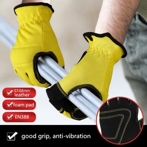 Gants de sécurité ergonomiques personnalisables en gros, compatibles écran tactile, avec coussinet en mousse et cuir synthétique, directement de l'usine - Product Image 3