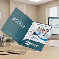 Carpeta de Presentación Médica Personalizada con Bolsillo para Documentos Clínicos, Paquetes de Información para Pacientes y Folletos de Salud