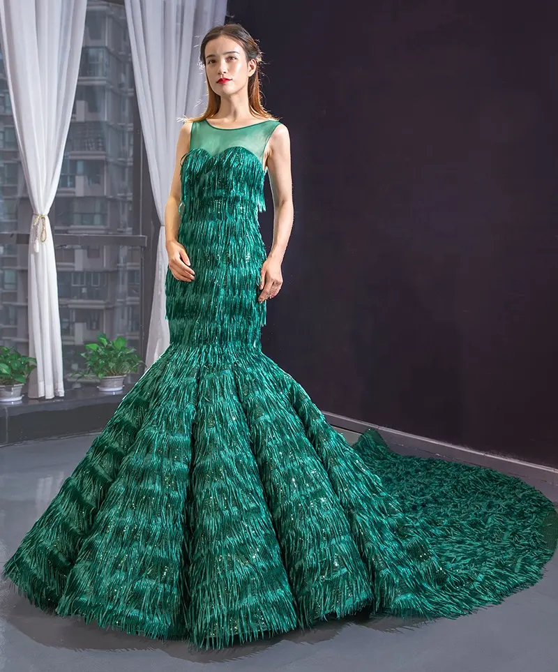 RSM66864 roben frauen abendkleid grüne kleider frauen mädchen party kleider meerjungfrau abendkleider