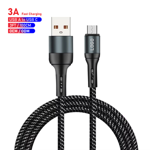 Cable de Datos de Carga Rápida con Trenzado de Nailon de 1M 3A, Cable USB C, Cable de Datos <span class=keywords><strong>Tipo</strong></span> C para iPhone, Samsung, Xiaomi - Product Image 1
