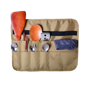 Bolsa de Almacenamiento para Vajilla de Camping, Organizador Colgante Triangular de Lona, Portátil y Plegable, Tamaños Grande/Mediano/Pequeño para Cocina - Product Image 4