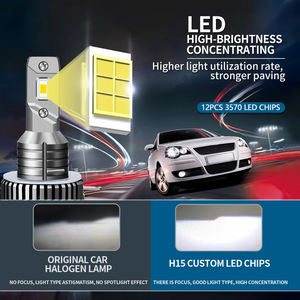 <span class=keywords><strong>Precio</strong></span> al por mayor de fábrica H15 <span class=keywords><strong>Golf</strong></span> 6 <span class=keywords><strong>Golf</strong></span> 7 High Beam Canbus Bombilla de faro libre H15 Bombilla LED DRL - Product Image 3