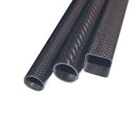 Tubo de fibra de carbono con patrón OEM negro con acabado colorido Eje UAV de origen cuadrado brillante de tipo negro liso