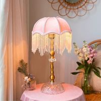 Lampe de table française rétro américaine salon chambre à coucher Villa européenne pastorale créative glands lampe de bureau