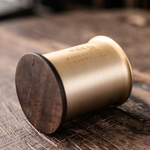 Juego de Té Oogishido Seis Caballeros, Utensilios de Té de Cobre y Madera para la Ceremonia del Té Kung Fu con Tetera, Cepillo y Accesorios - Product Image 4