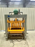 Machine manuelle de fabrication de briques en ciment QTJ4-40 avec PLC et moteur, ligne de production de béton cellulaire autoclavé 380V, garantie 1 an