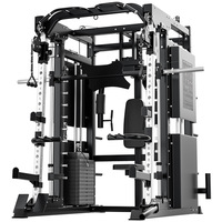 Máquina Multifuncional Smith Trainer para Gimnasio en Casa, Equipo de Fuerza de Acero Inoxidable para Entrenamiento de Pecho, Piernas y Espalda