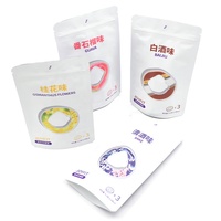 Sachet refermable personnalisé avec fermeture éclair, en plastique, pour aliments, snacks, bonbons, boissons – Logo personnalisé acceptable
