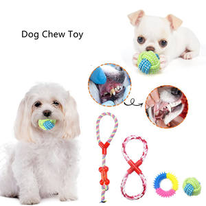 Köpek çiğneme oyuncakları Set birden stilleri halat düğümü TPR kemik topu çiğneme gıcırtılı oyuncak interaktif eğitim çiğnemek köpek oyuncaklar - Product Image 5